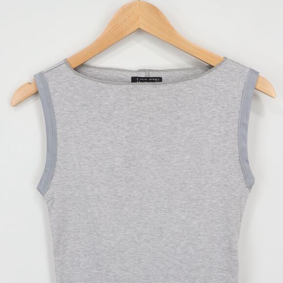 J.Crew Refined Rib Shell Tank Top Light Grey Size Small NWT - Picture 3 of 8
